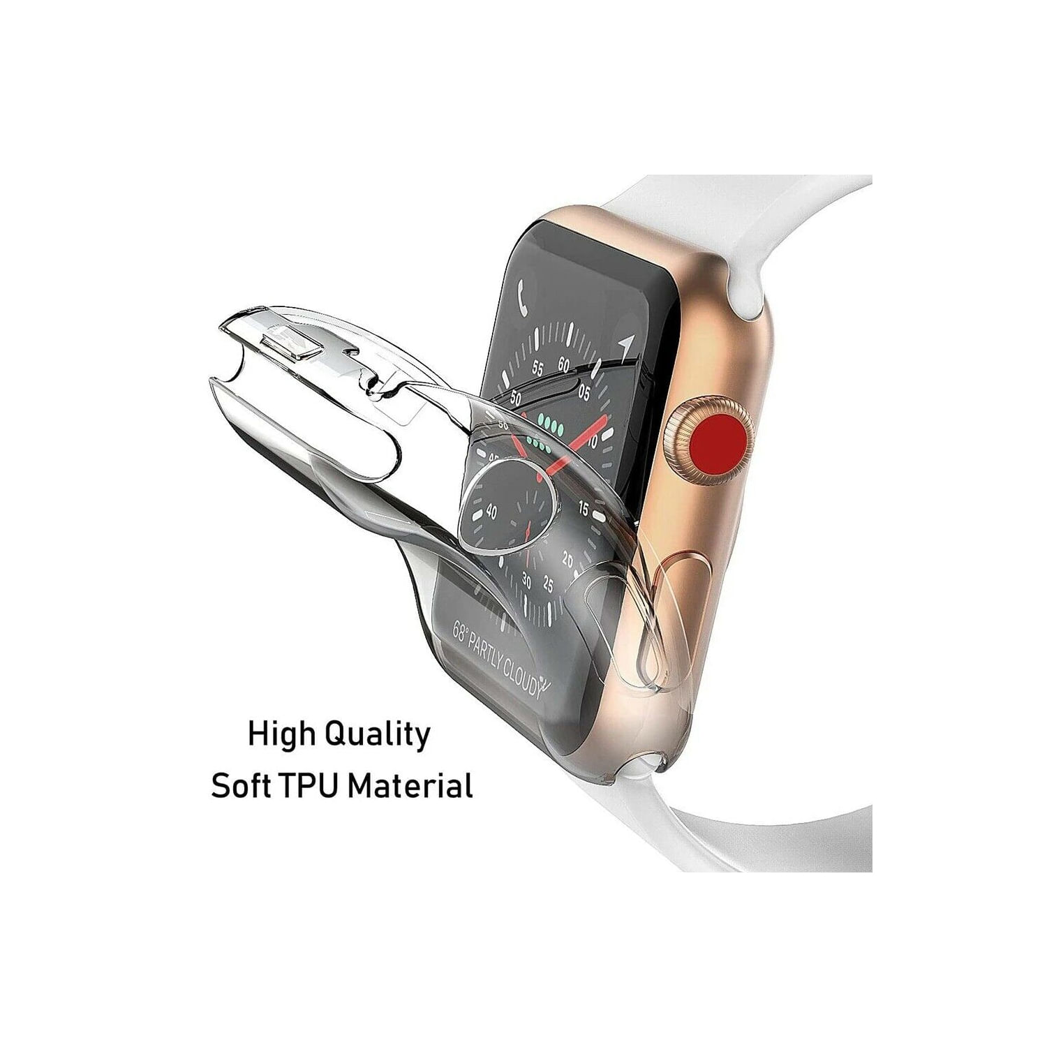 Protetor De Tela Para Apple Watch 40mm Flexível Transparente