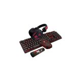 Conjunto De Jogos Retroiluminado Com Teclado E Mouse E Fones De Ouvido Mousepad Rgb