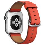 Pulseira De Couro Para Apple Watch 38/40/41 Mm Laranja