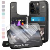Capa Tipo Carteira Djduck Para Iphone 14 Pro 6.1 Com 2 Protetores De Tela