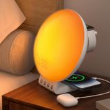 Dekala De Carregamento Sem Fio Do Despertador Sunrise Alarm Clock Para Iphone 14 13 12 Apple Watch Airpods Samsung