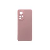 Capa De Silicone De Pelúcia Xiaomi 12 5g Rosa Anti-choque
