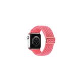 Pulseira Para Apple Watch Iwatch 38-40-41mm Em Nylon Rosa Trançada