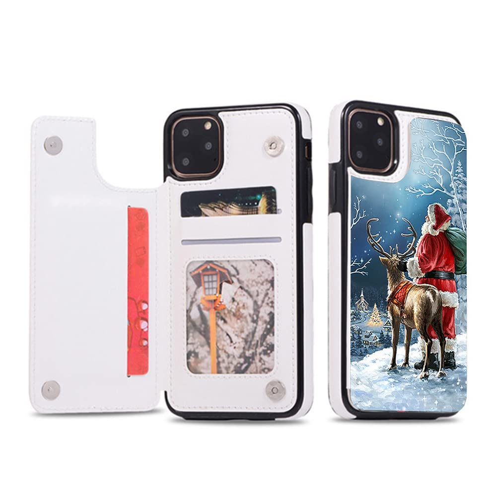 Capa Para Celular Sinqerisht Christmas Flip Leather Wallet Iphone 16