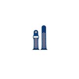 Pulseira Esportiva Para Apple Watch 38-40-41 Mm Sm Blue Silicone