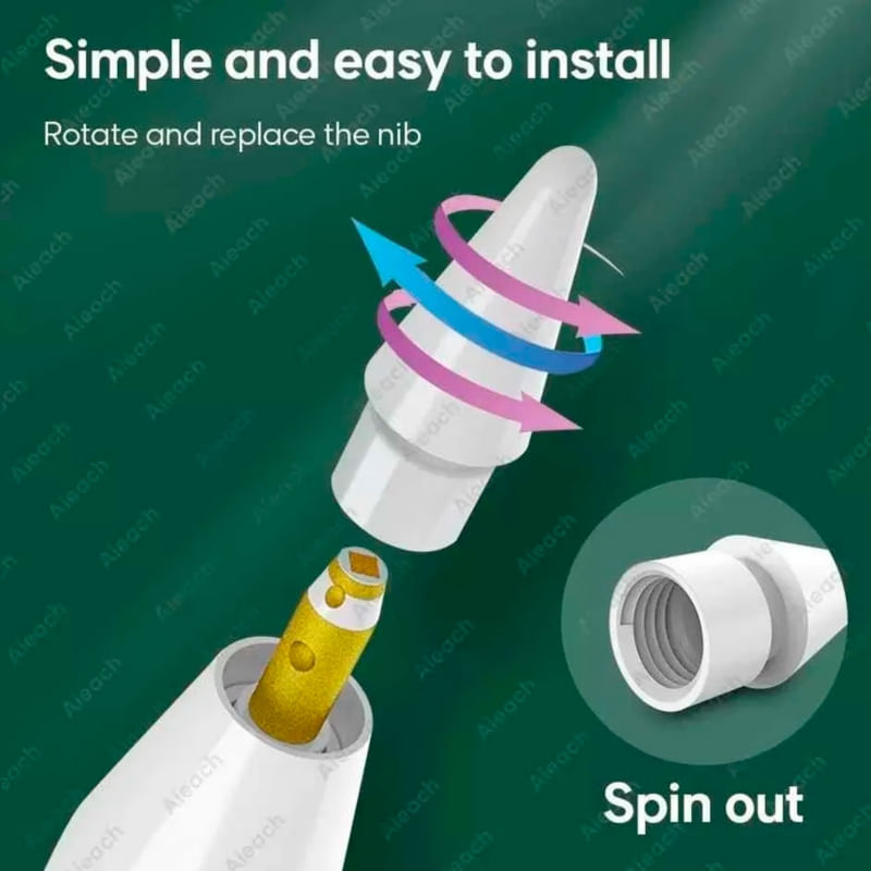 Ponta De Reposição Compatível Com Apple Pencil De 1ª E 2ª Geração