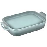 Assadeira Le Creuset Em Grés Com Tampa De Prato, Sal Marinho, 37 Cm