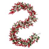 Guirlanda De Natal U&#39;artlines Total De 3,8 M Artificial Com Frutas Vermelhas