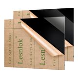 Folha De Acrílico Lesnlok Preta De 3 Mm De Espessura 30x50cm 2 Peças