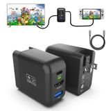 Carregador Switch Dock Portátil Mirabox 65w Para Nintendo Switch