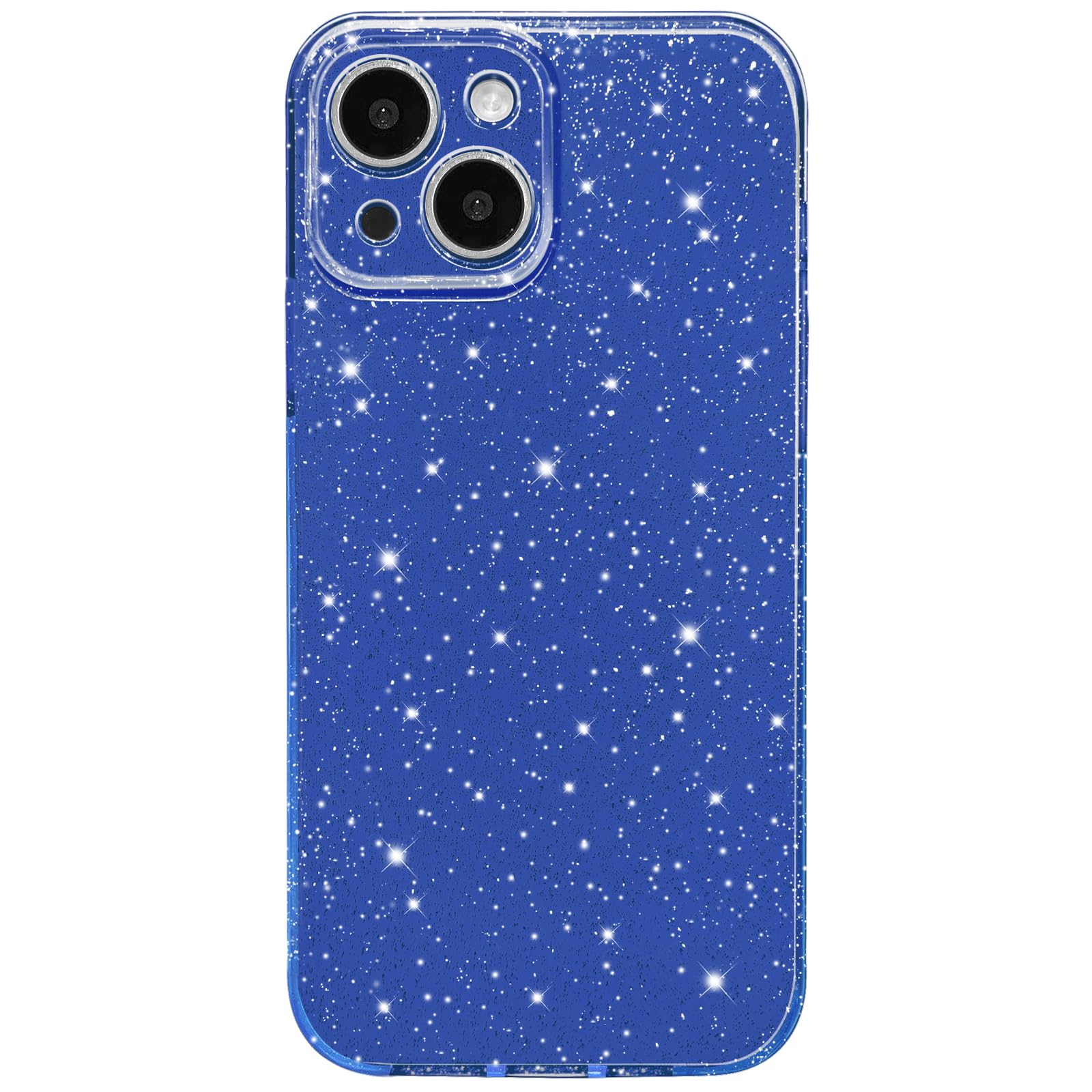 Capa De Celular Hython Para Iphone 14 6.1" Glitter Azul Escuro