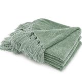 Cobertor Evergrace Soft Chenille Para Sofá Verde Sálvia