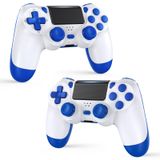 Pacote De 2 Controladores Ps4 Sem Fio Yinjie Com Dupla Vibração Branca