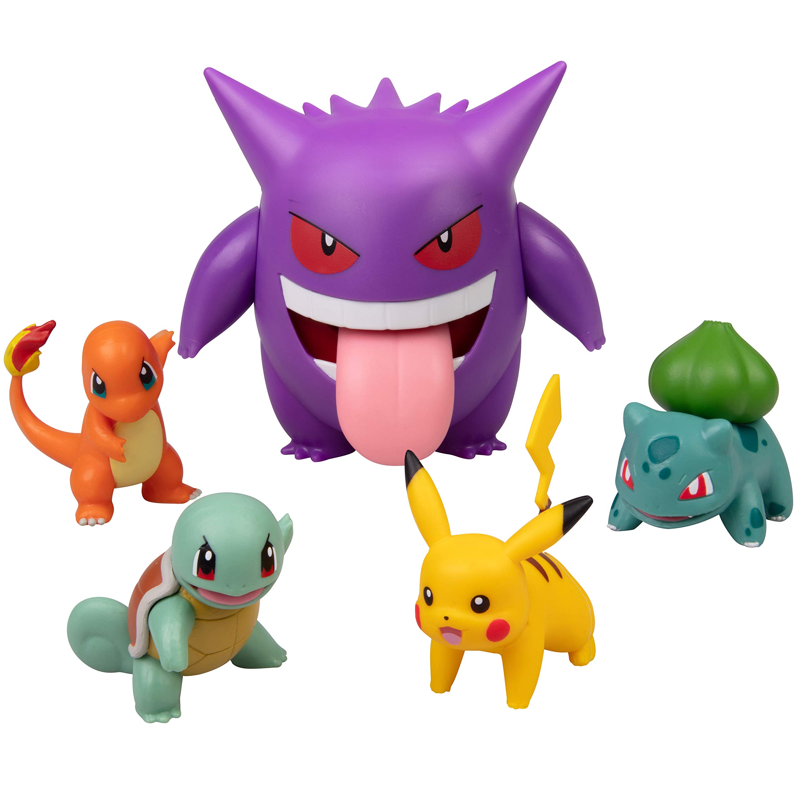 Conjunto De Bonecos Pokémon Generation 1 Com Gengar Pikachu Squirtle