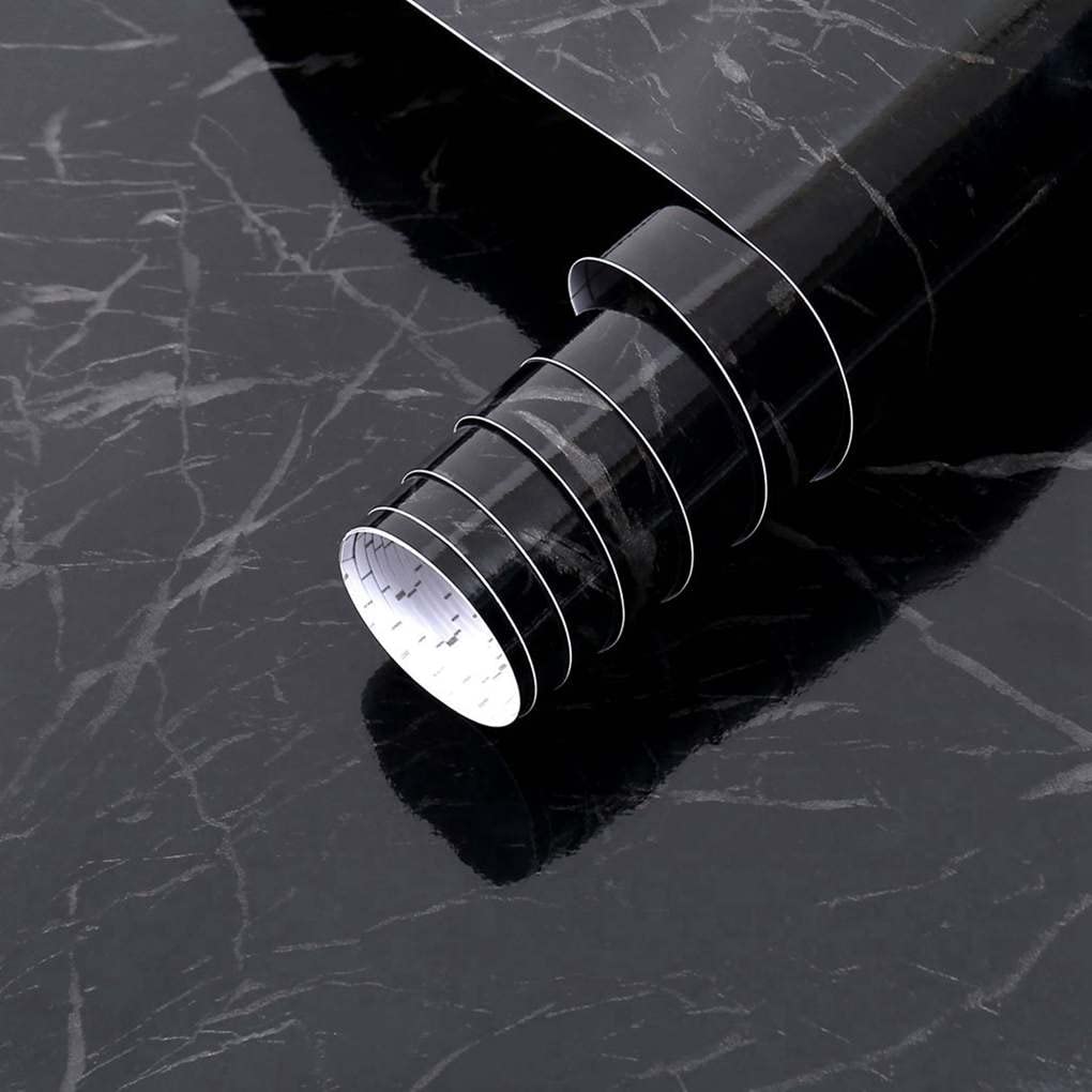 Papel De Parede Arthome Black Marble 43x1000cm Autoadesivo