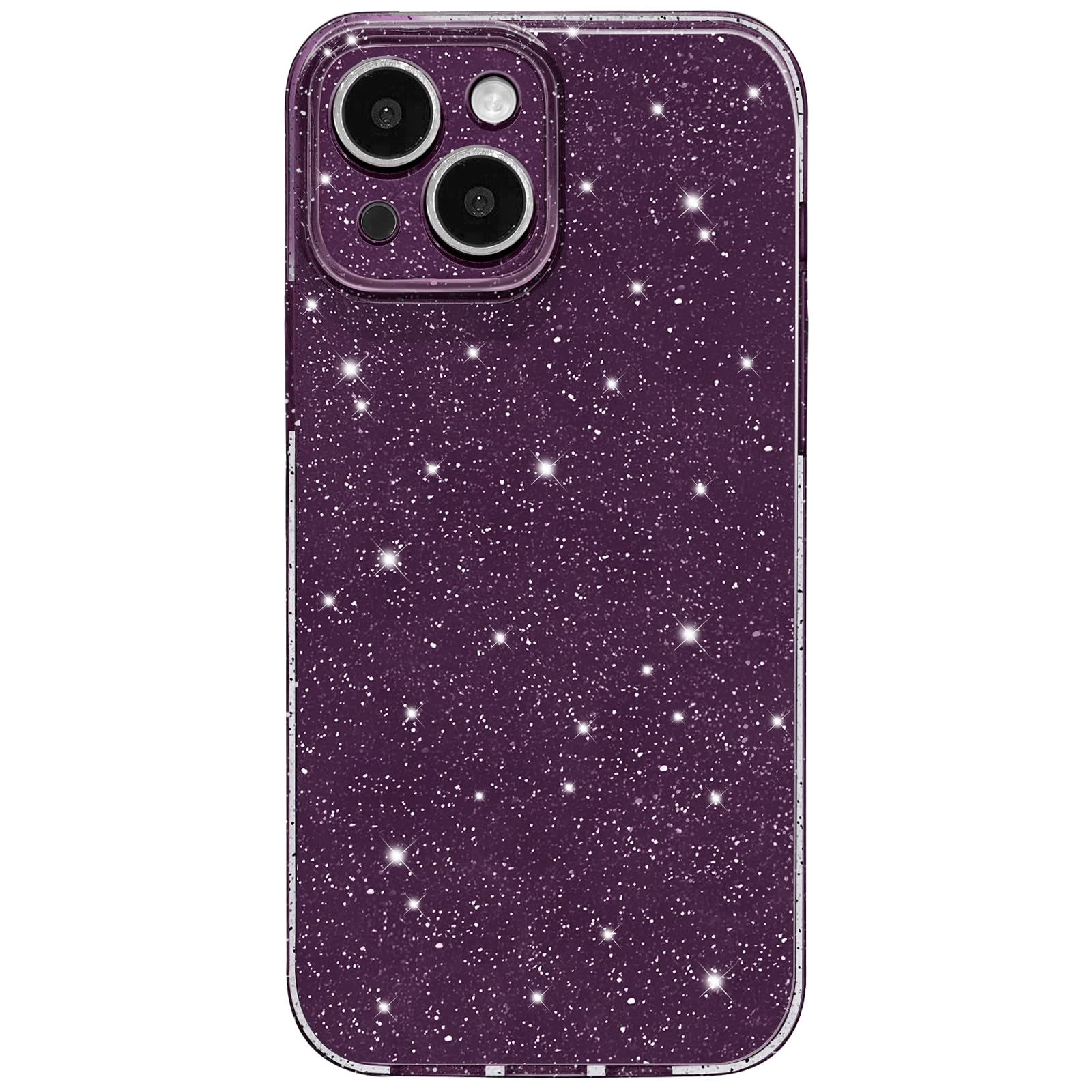 Capa De Telefone Hython Para Iphone 15 Plus 6,7" Glitter Deep Purple