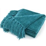 Cobertor Recyco Soft Cozy Chenille Com Franja Tassel Teal