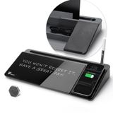 Quadro Branco De Mesa Towon Preto Com Carregador De Vidro De 17x6 Cm