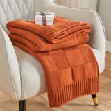 Cobertor Cozecube Knit Rust Orange 100% Acrílico 130x150cm
