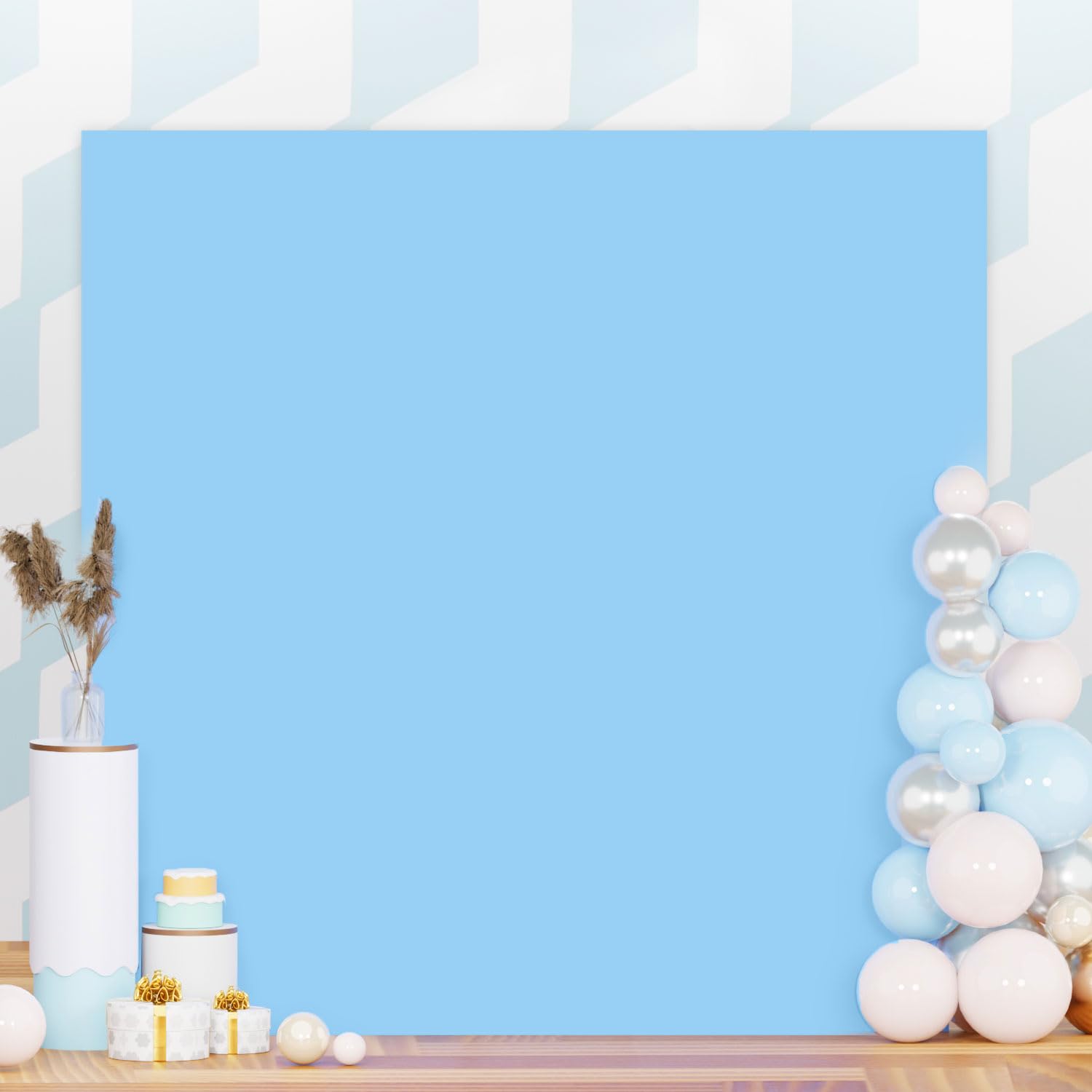 Capa Arch Stand Patydest Square, 2 M X 2 M, Elastano Azul Bebê