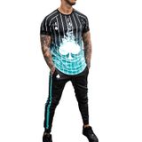 Moletom Masculino Casual De Manga Curta Tziisoa, 2 Peças