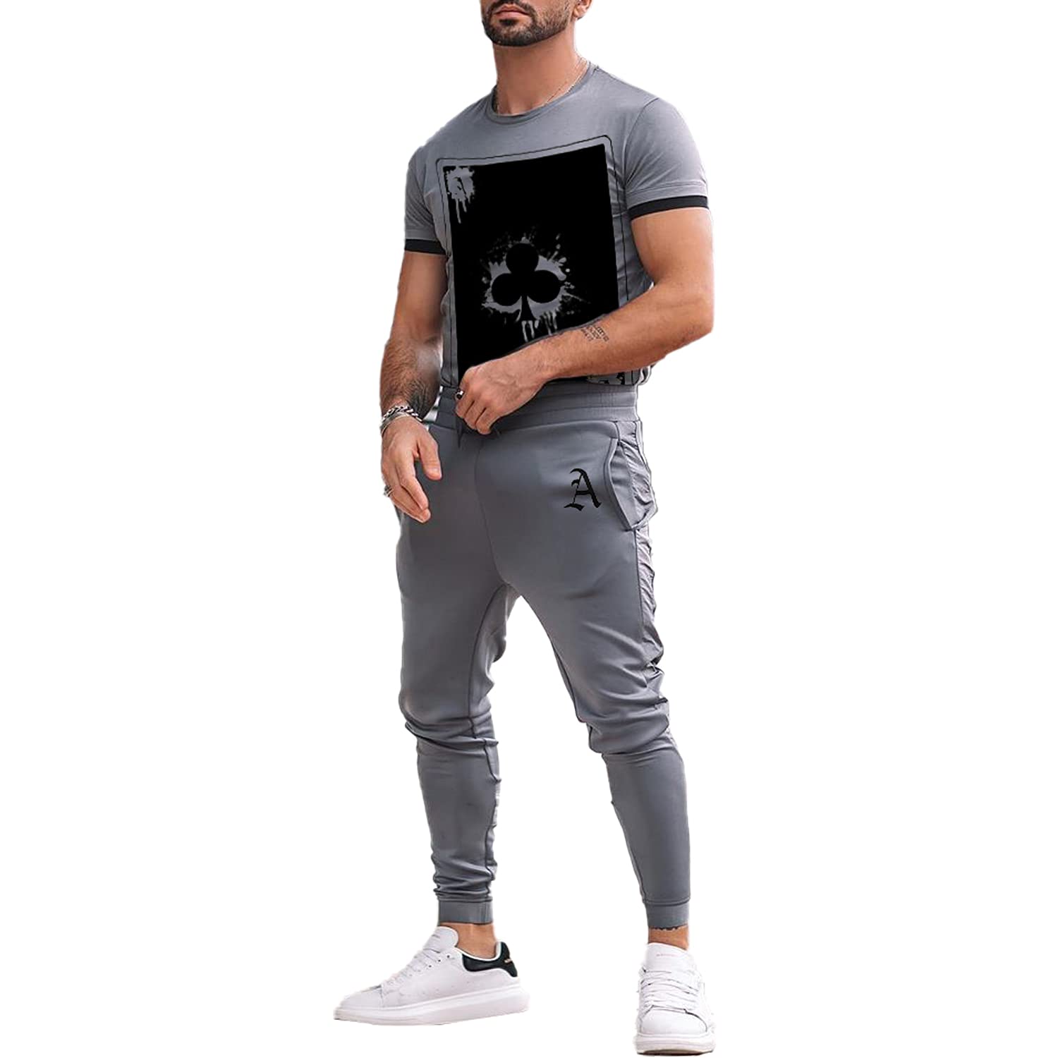 Agasalho Masculino Tziisoa, Roupa De Moletom Casual De Manga Curta