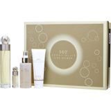 Cx De Presente Feminino Perry Ellis 360 Perry Ellis Eau De Toilette Spray 100 Ml + Body Mist 120 Ml + Gel De Banho 90 Ml + Eau De Toilette Spray 07 M