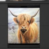 Tampa Magnética Para Máquina De Lavar Louça Cfpolar Highland Cow 58,4x66cm