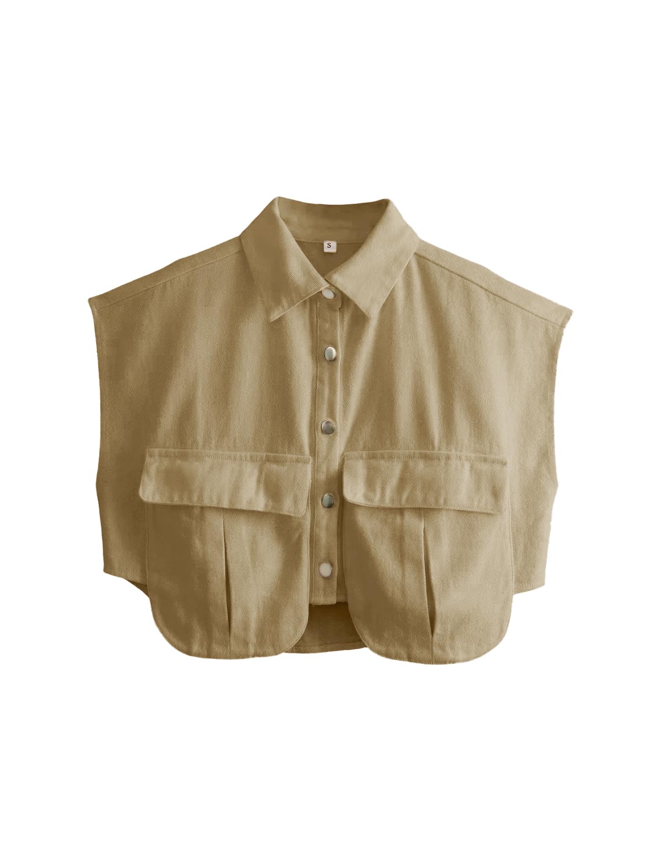 Camisa Recortada Com Botões Perbai Summer Jeans Top Feminina