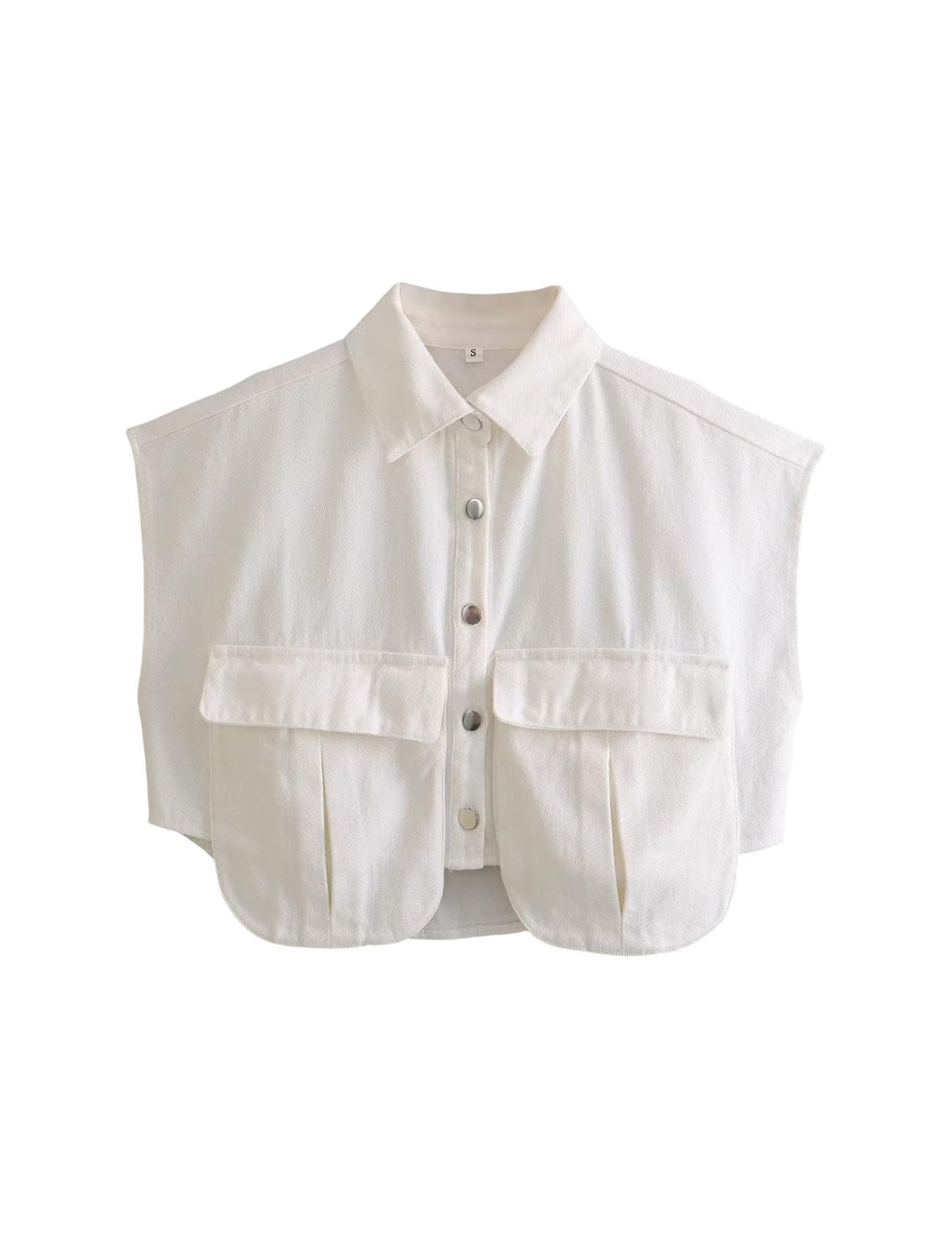 Camisa Recortada Com Botões Perbai Summer Jeans Top Feminina