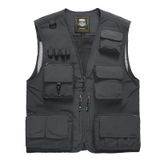 Fotografia De Pesca De Verão Masculina Vest Spanye Outdoor Cinza