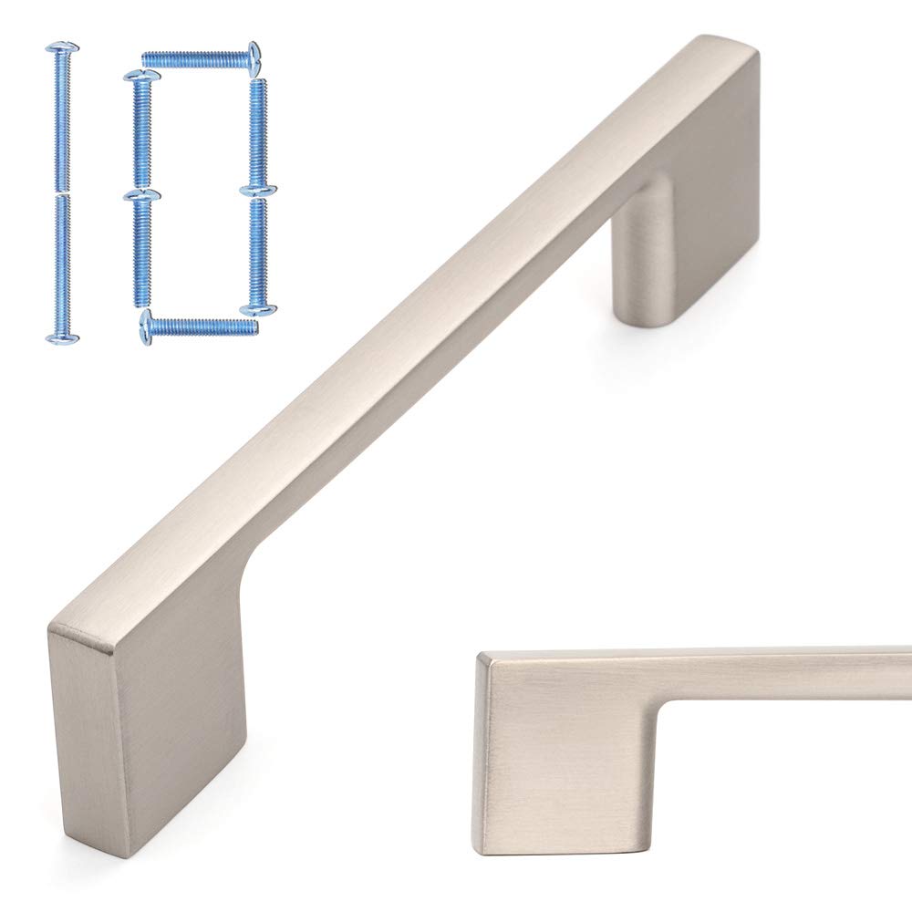 Cabinet Bar Pull Koofizo Brushed Nickel Modern, Pacote Com 10, 96 Mm
