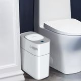 Lata De Lixo Joybos Para Banheiro Com Tampa, Sensor De Movimento De 14,4 L, Branco