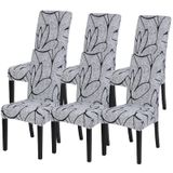 Conjunto De 6 Capas Para Cadeiras De Sala De Jantar Search I Grey Lotus+white
