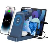 Carregador Sem Fio Gauoln Estação De Carregamento 5 Em 1 Iphone Azul