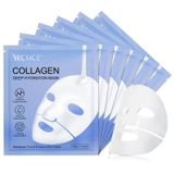 Máscara Facial De Colágeno, Hidratação Profunda E Anti-rugas, 6 Unidades