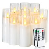 Conjunto De 9 Velas Sem Chama Amagic Pure White Com Controle Remoto