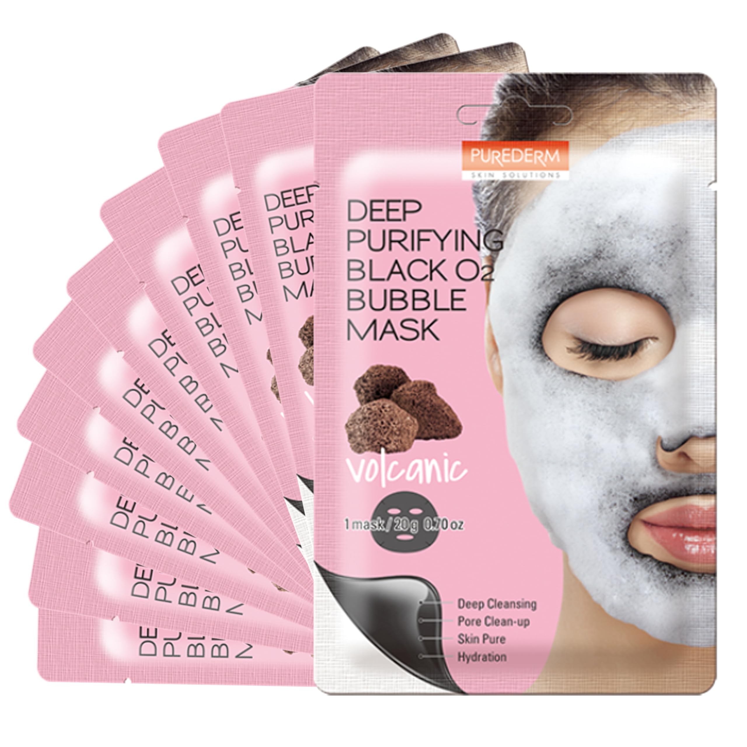 Máscara Facial Bubble Purederm Deep Purifying Black O2
