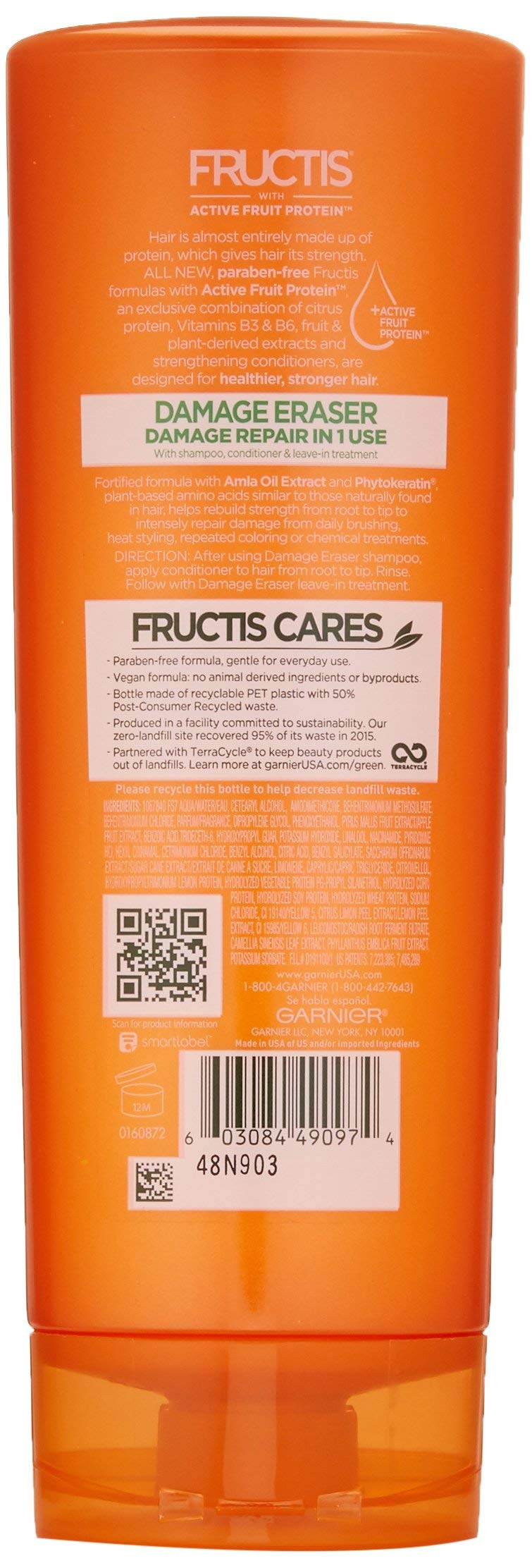 Condicionador Garnier Fructis Damage Eraser Para Cabelos Envelhecidos 350ml