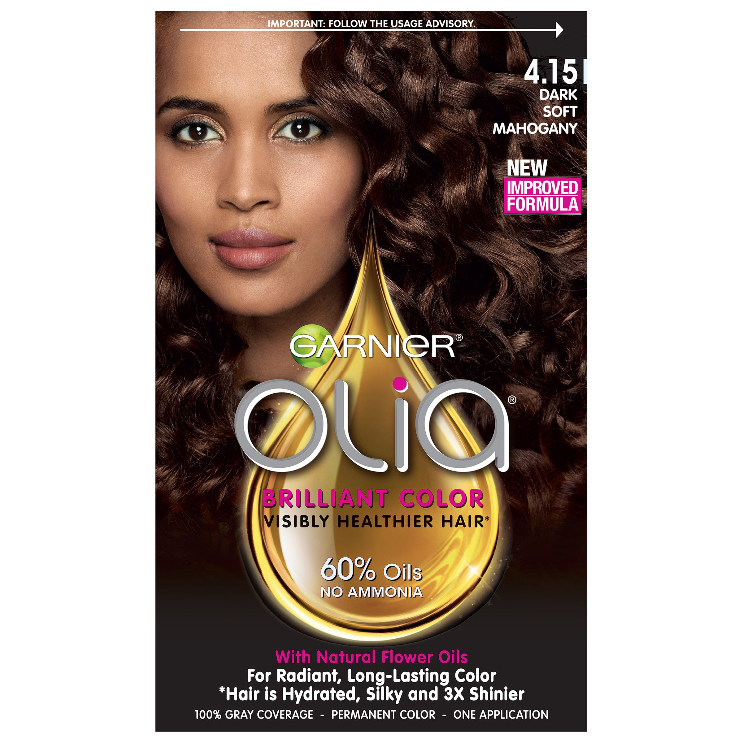 Cor De Cabelo Garnier Olia Powered 4.15 Dark Soft Mahogany