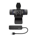 Webcam Logitech C920s Hd Pro Com Obturador De Privacidade E Hub Usb