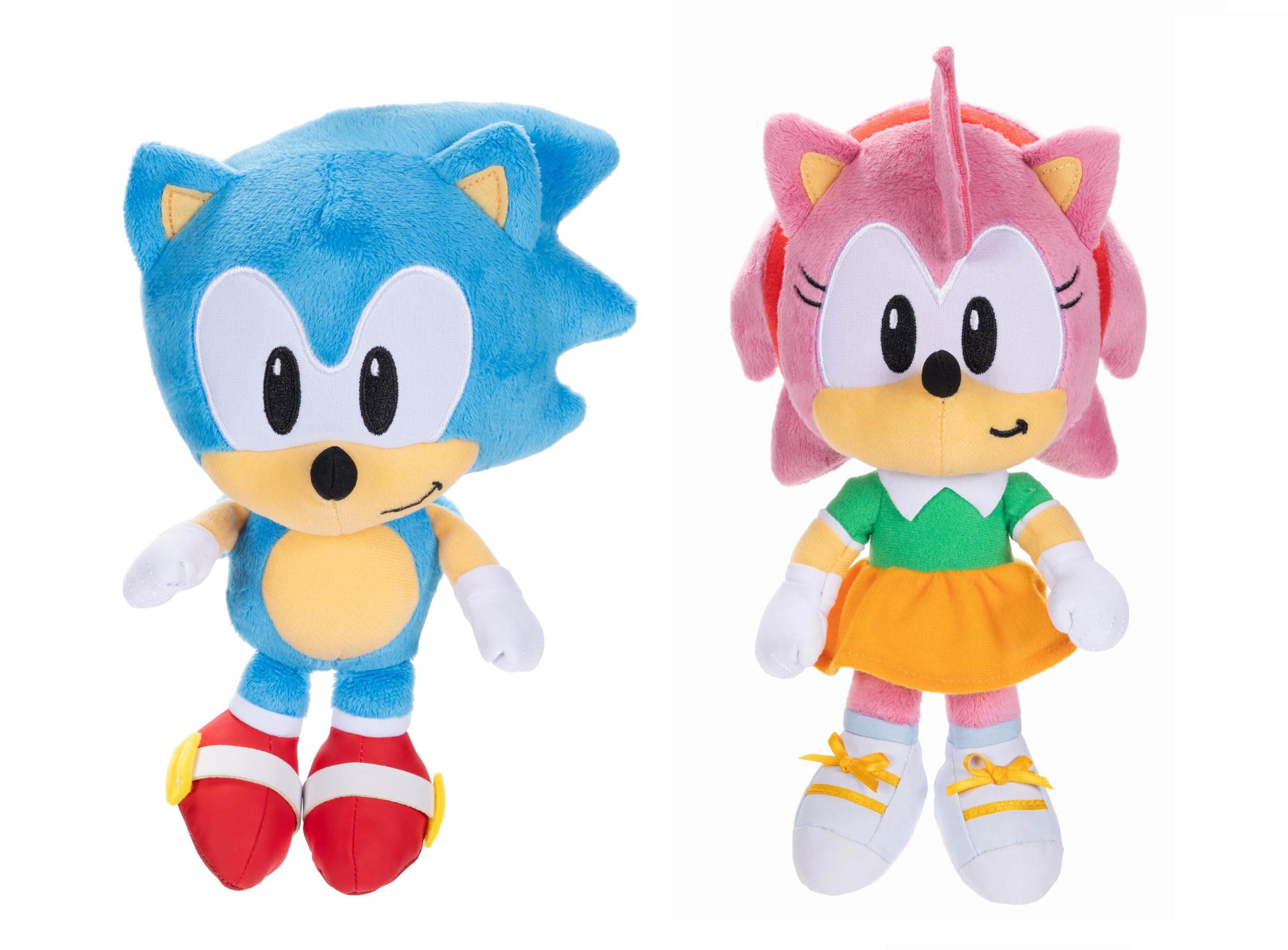 Brinquedo De Pelúcia Sonic The Hedgehog, Pacote Com 2 Polegadas, Sonic &amp; Amy