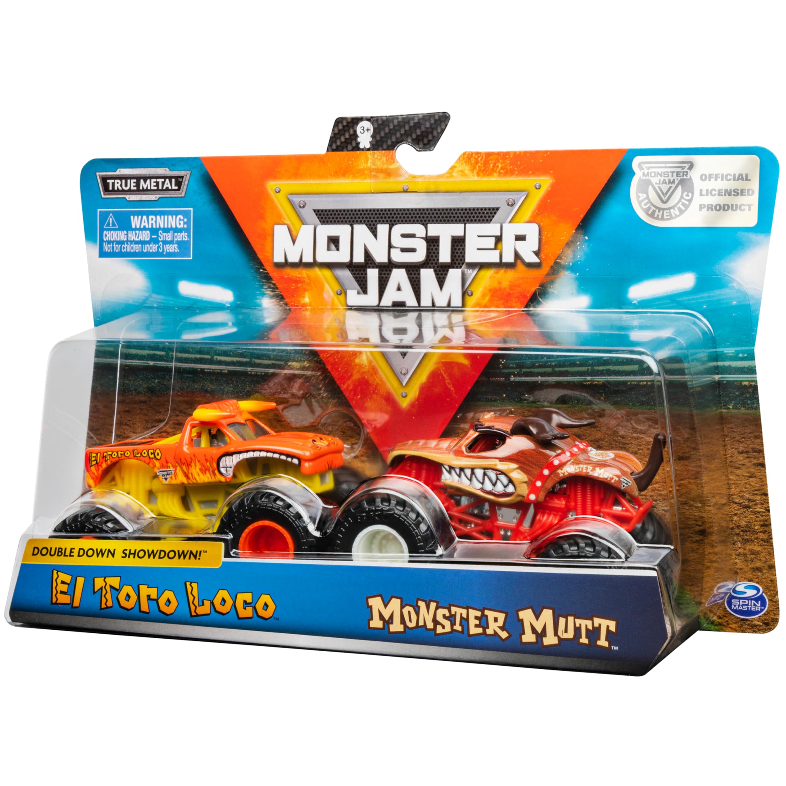 Pacote Duplo Monster Truck Monster Jam El Toro Loco Vs Monster Mutt 1:64
