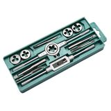 Jogo Tarracha Cossinete Macho Femea Kit 12 Peças Pente Abre Rosca Aco Madeira Aluminio Profissional