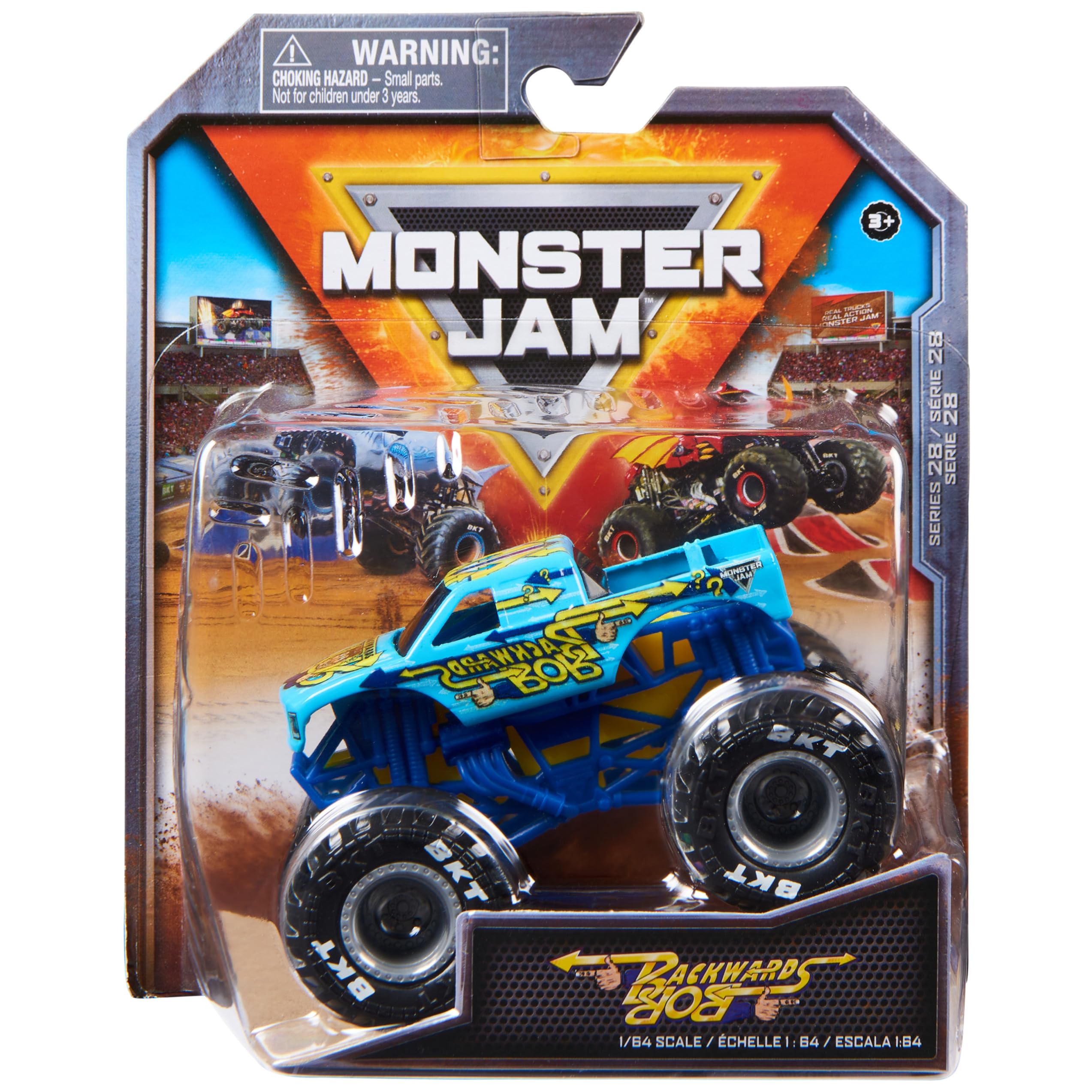 Toy Monster Truck Monster Jam Backwards Bob 1:64 Die-cast