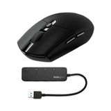 Mouse Para Jogos Sem Fio Logitech G305 Lightspeed Com Hub Usb