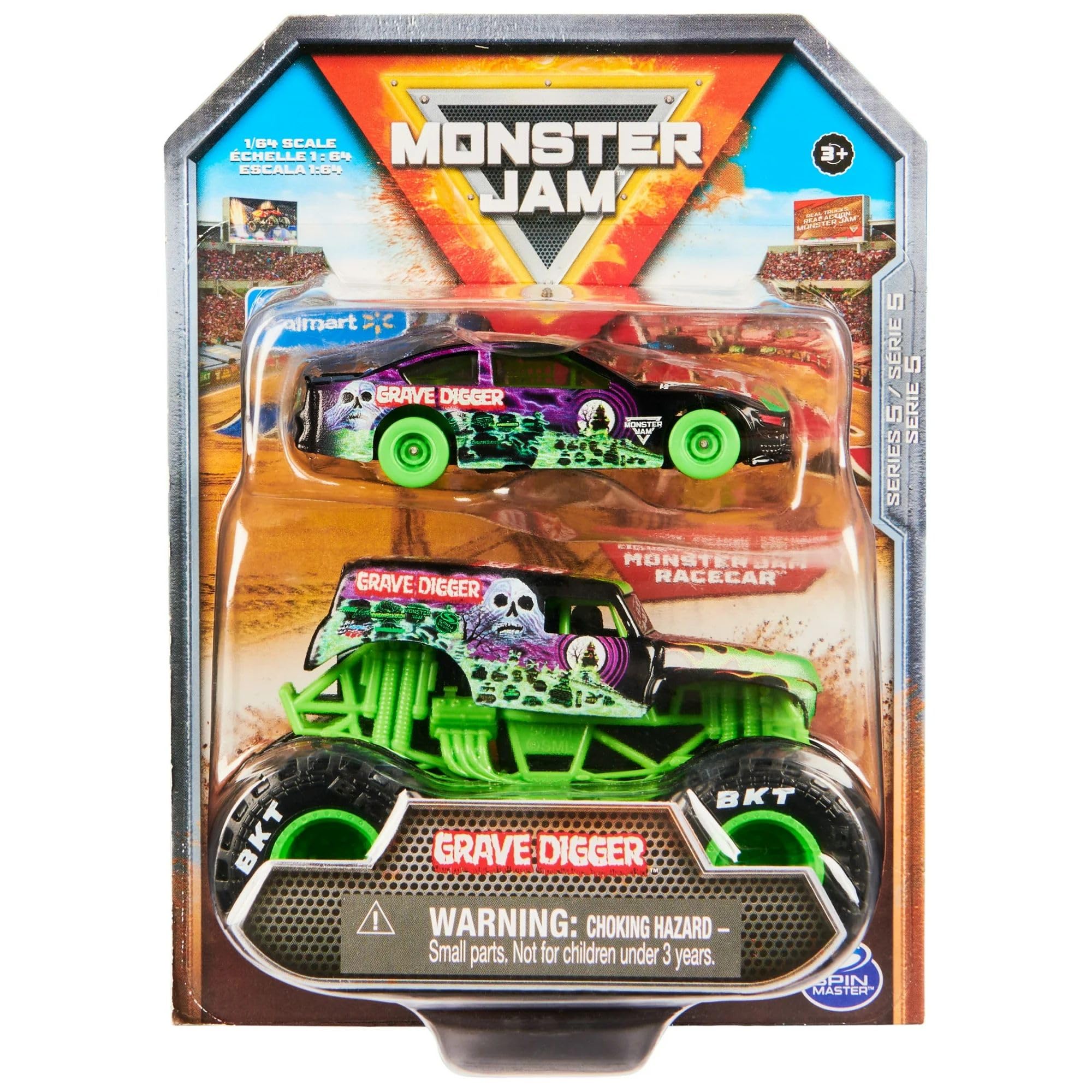 Toy Monster Jam Em Escala 1:64 Diecast, Pacote Com 2 Unidades