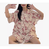 Conjunto De Pijamas Shuiyi Japanese Hello Kitty Cat Summer Para Meninas
