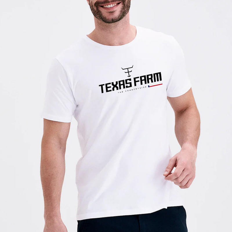 Camiseta Algodao Texas Country Confortavel Fio30.1