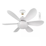 Luminaria Led Com Ventilador 520mm Mais Controle 45w Galaxy